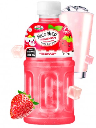Bebida Nico Nico Mogu Fresa Toppings Jelly | + 30 Zumo | 320 ml.