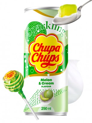 Refresco Coreano Sabor Chupa Chups Melon Cream | 250 ml.