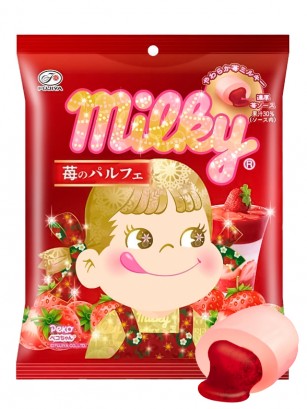 Caramelos de Parfait de Fresa | Milky Soft Cream Pekochan | 67 grs.